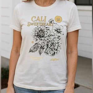 Lucky Brand “Cali Sweetheart” Graphic Tee – White, Size M, NWT